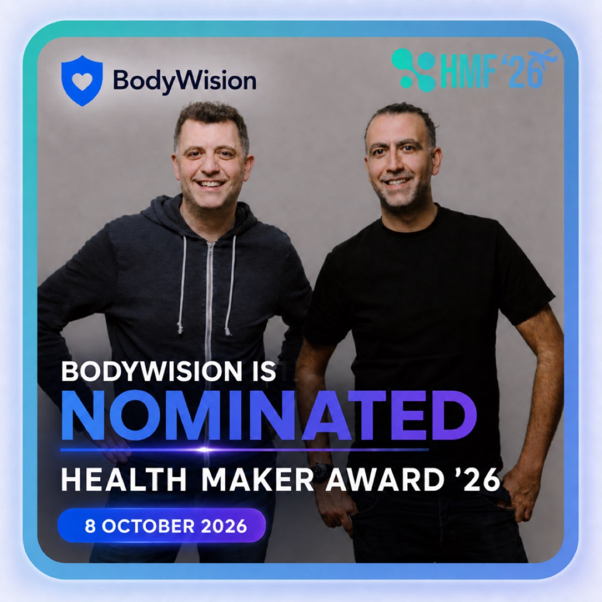 André and Kasra – BodyWision is nominated for the Health Maker Award ’26.