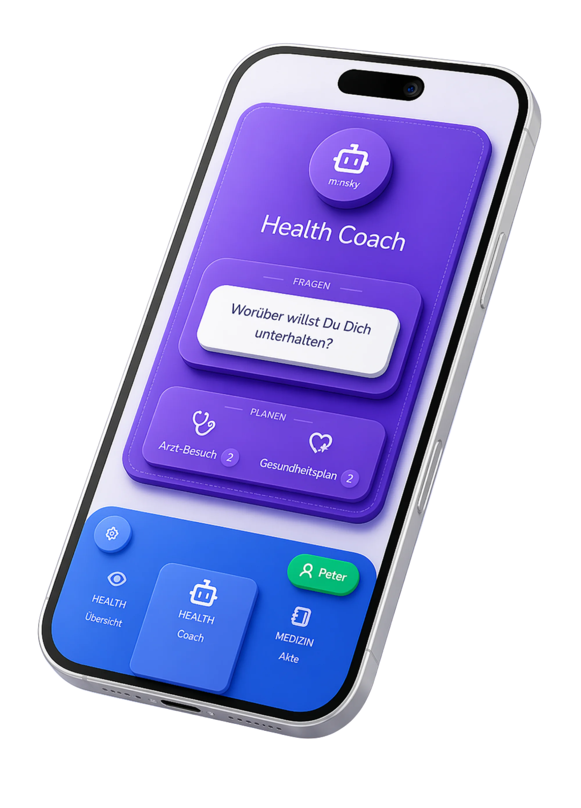 BodyWision App auf einem Smartphone-Mockup